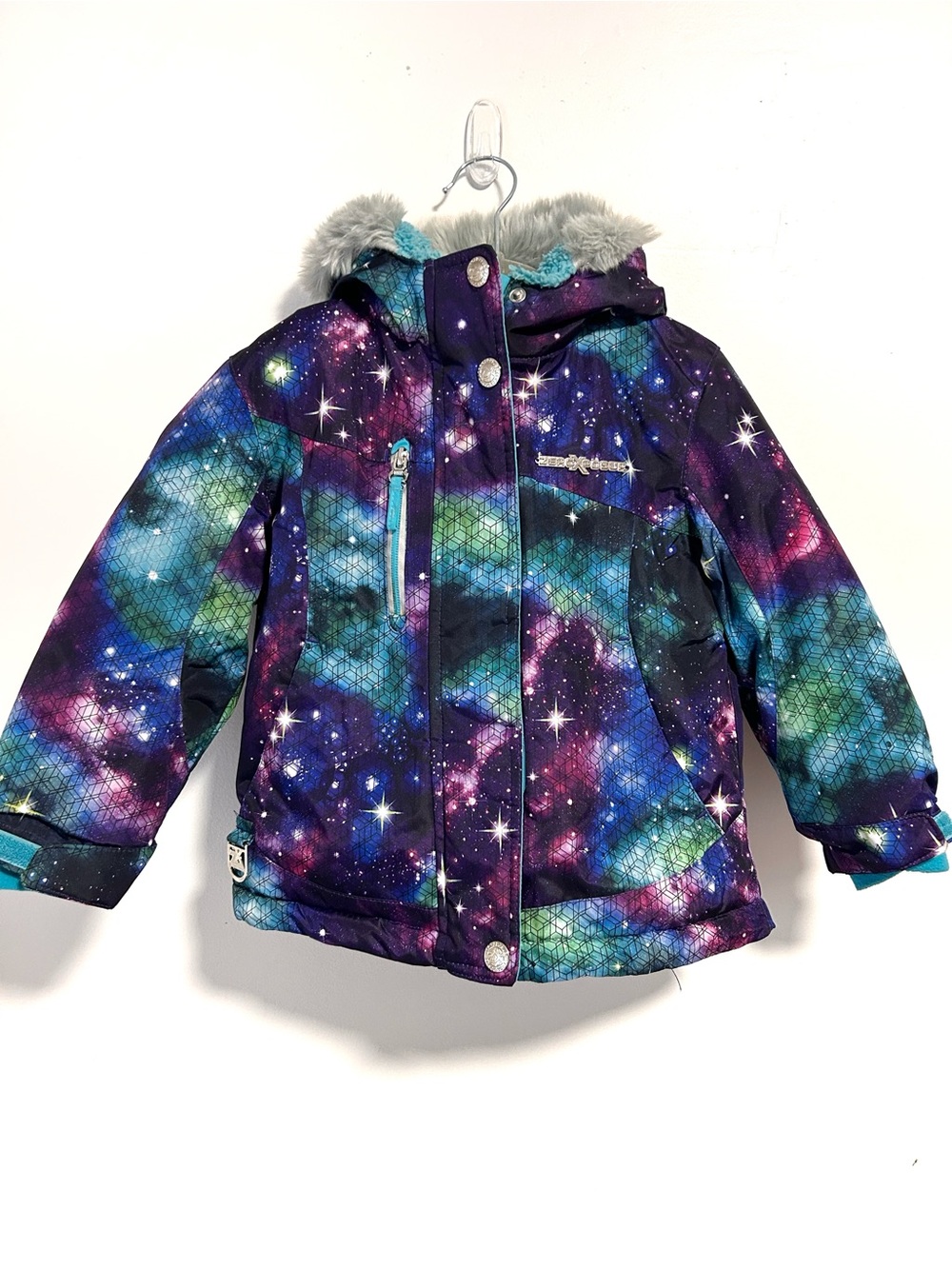 ZeroXposur Kid’s Winter Jacket Coat Girl’s 4/5 Blue Purple Hood Stars